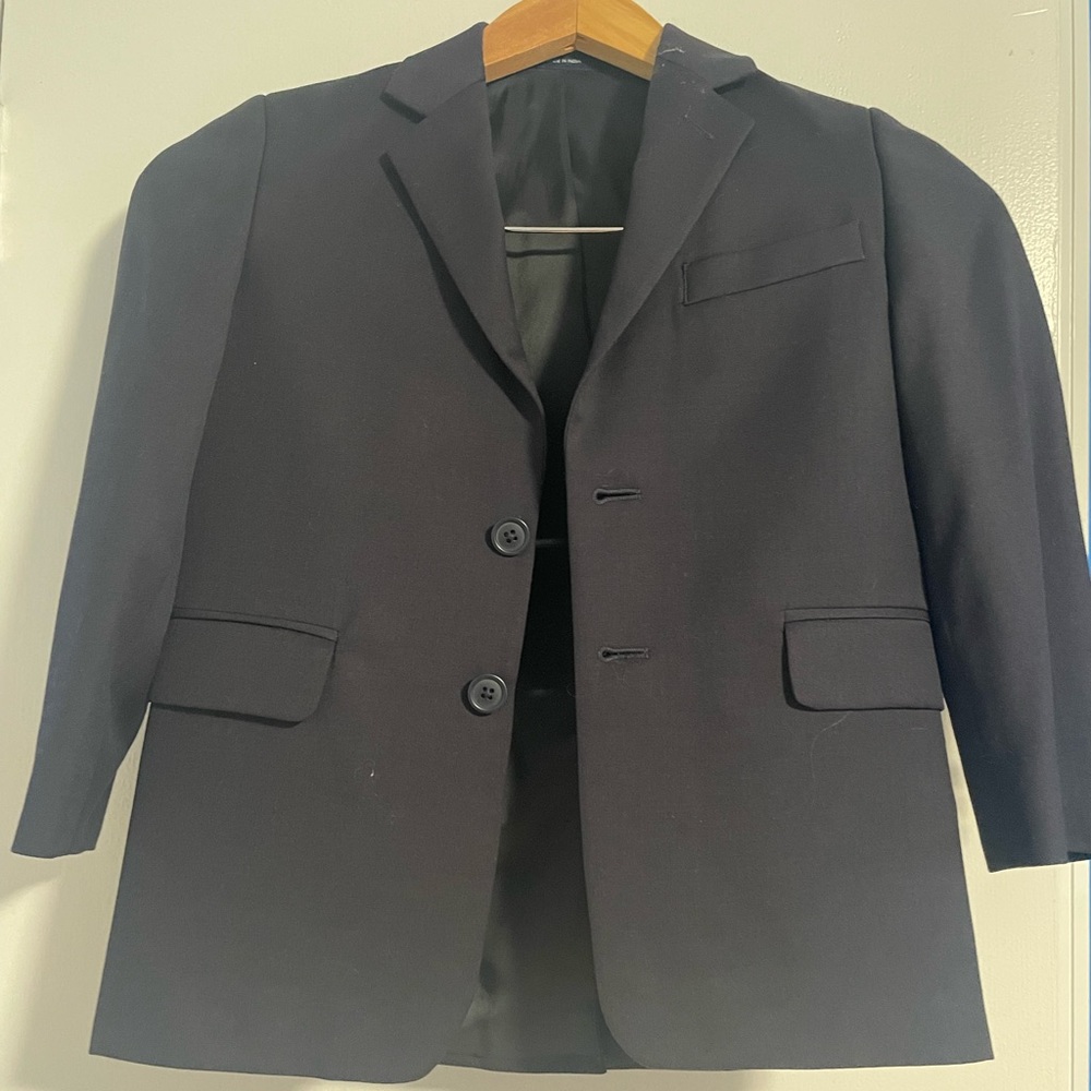Boy dark navy suit jacket
